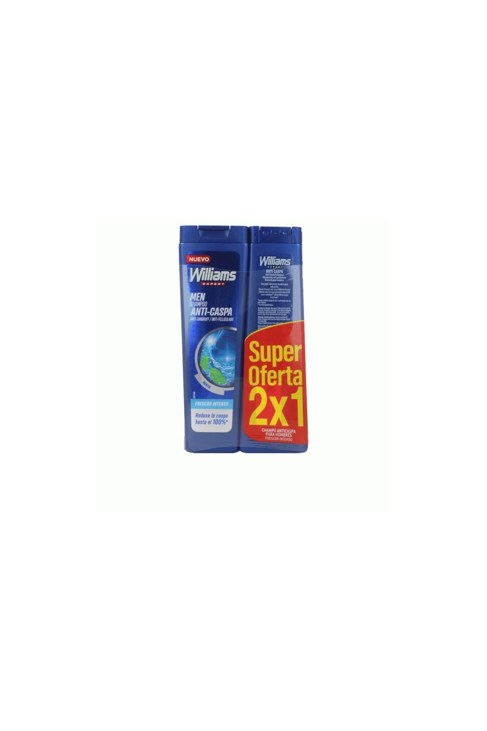 Williams Expert Menthol Anti-Dandruff Shampoo 2x250ml