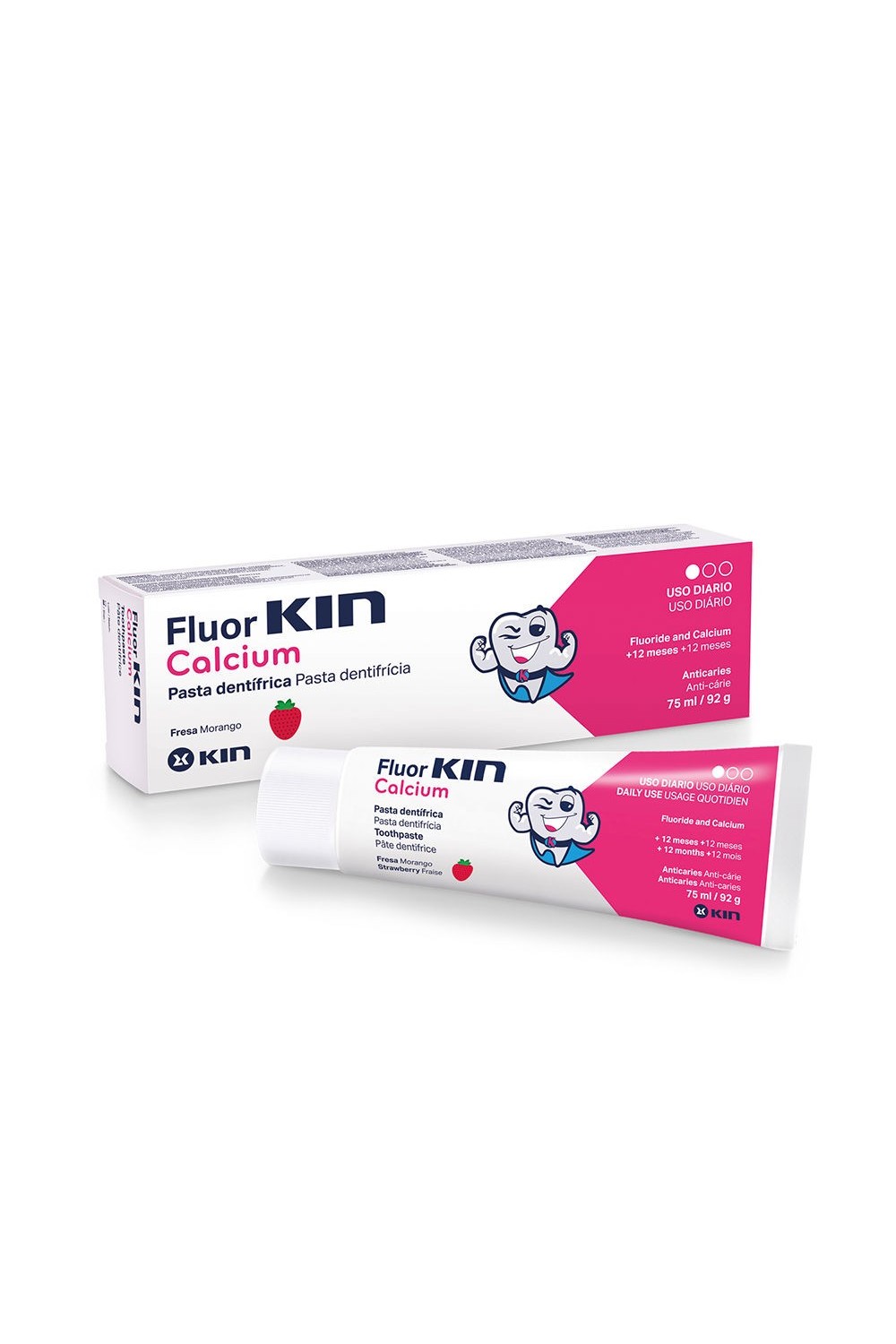 Kin Fluorkin Calcium Strawberry Flavor Children's Toothpaste 75ml