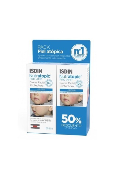 Isdin Nutratopic Pro-AMP Atopic Skin Facial Cream 2x50ml