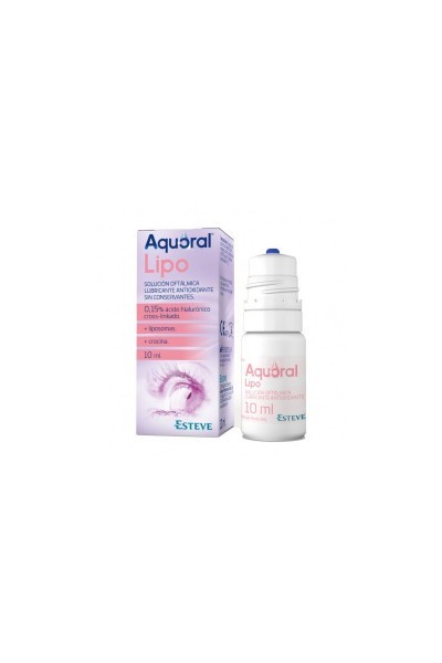 Esteve Aquoral Lipo Ophthalmic Solution Antioxidant Lubricant 10ml