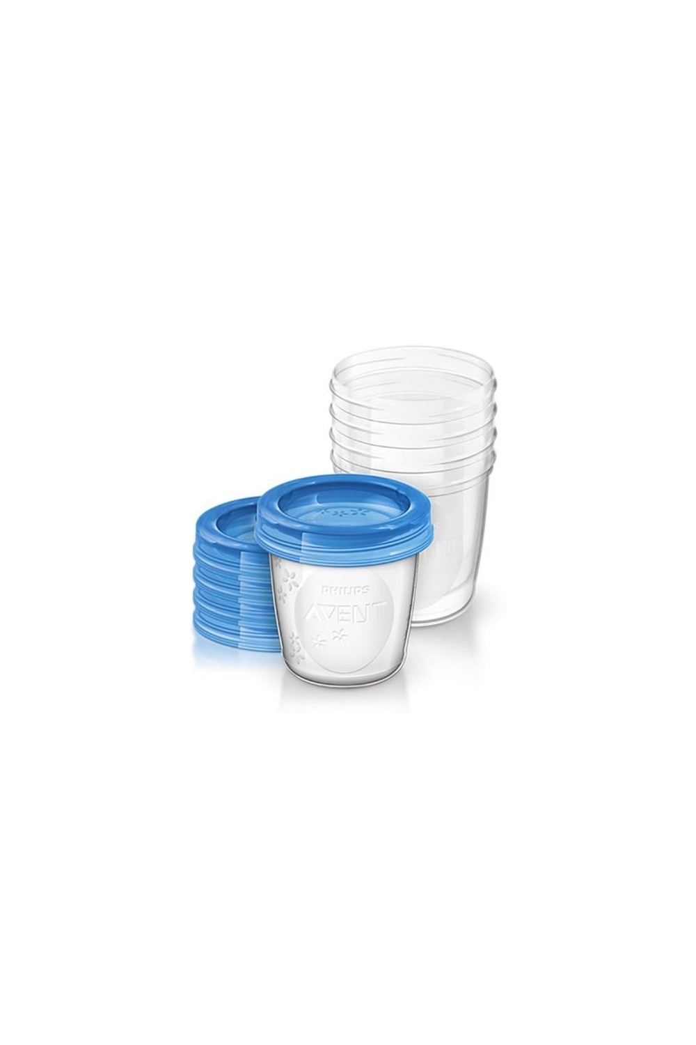 Avent Containers For Breast Milk 5 X 180ml 5 Lids