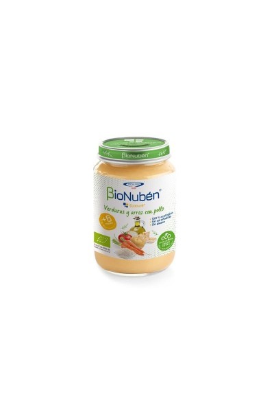 BIONUBÉN - Bionubén Bionuben Ecopuré Tarrito Verduras y Arroz Con Pollo 6m 250g