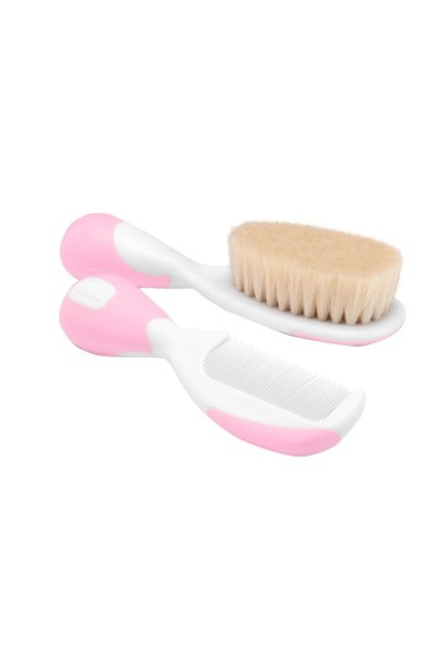 Chicco Infant Hairbrush and Comb Pink