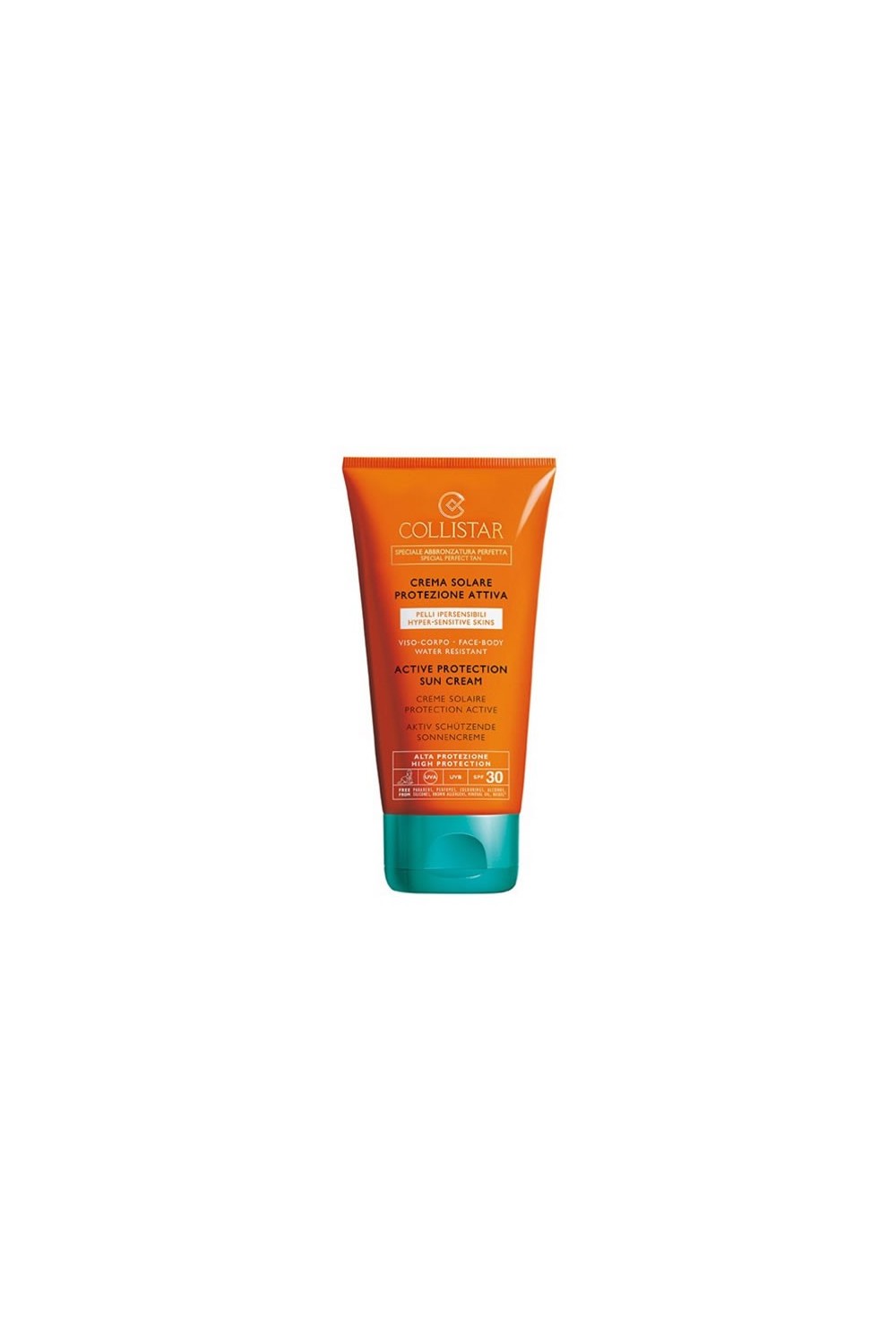 Collistar Active Protection Sun Cream Face Body Spf30 Hyper Sensitive Skins 150ml