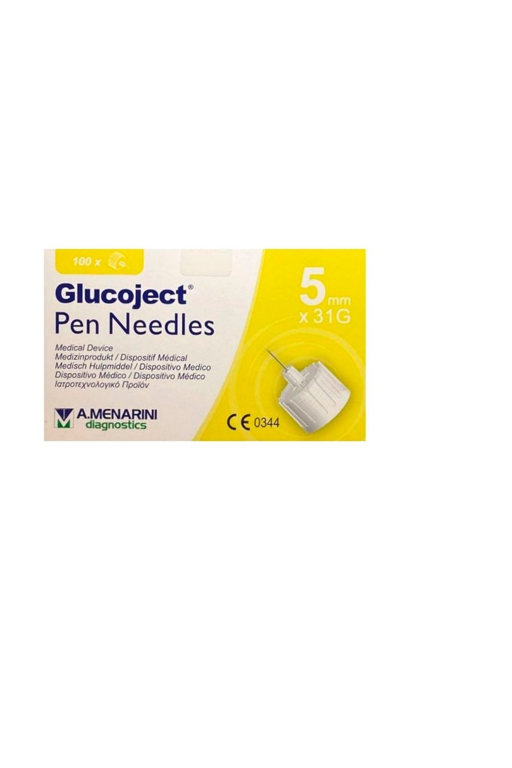 Menarini Glucoject Insulin Needle 31gx5mm 100U