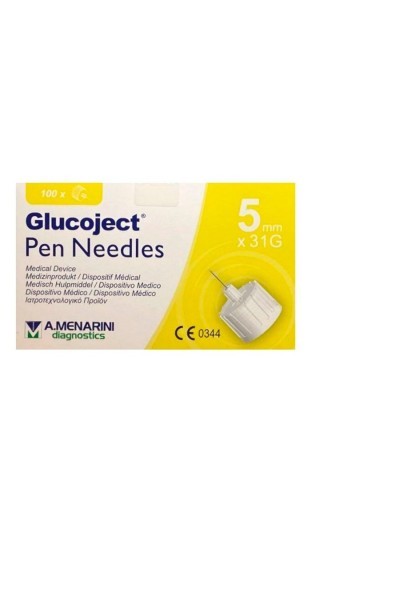 Menarini Glucoject Insulin Needle 31gx5mm 100U