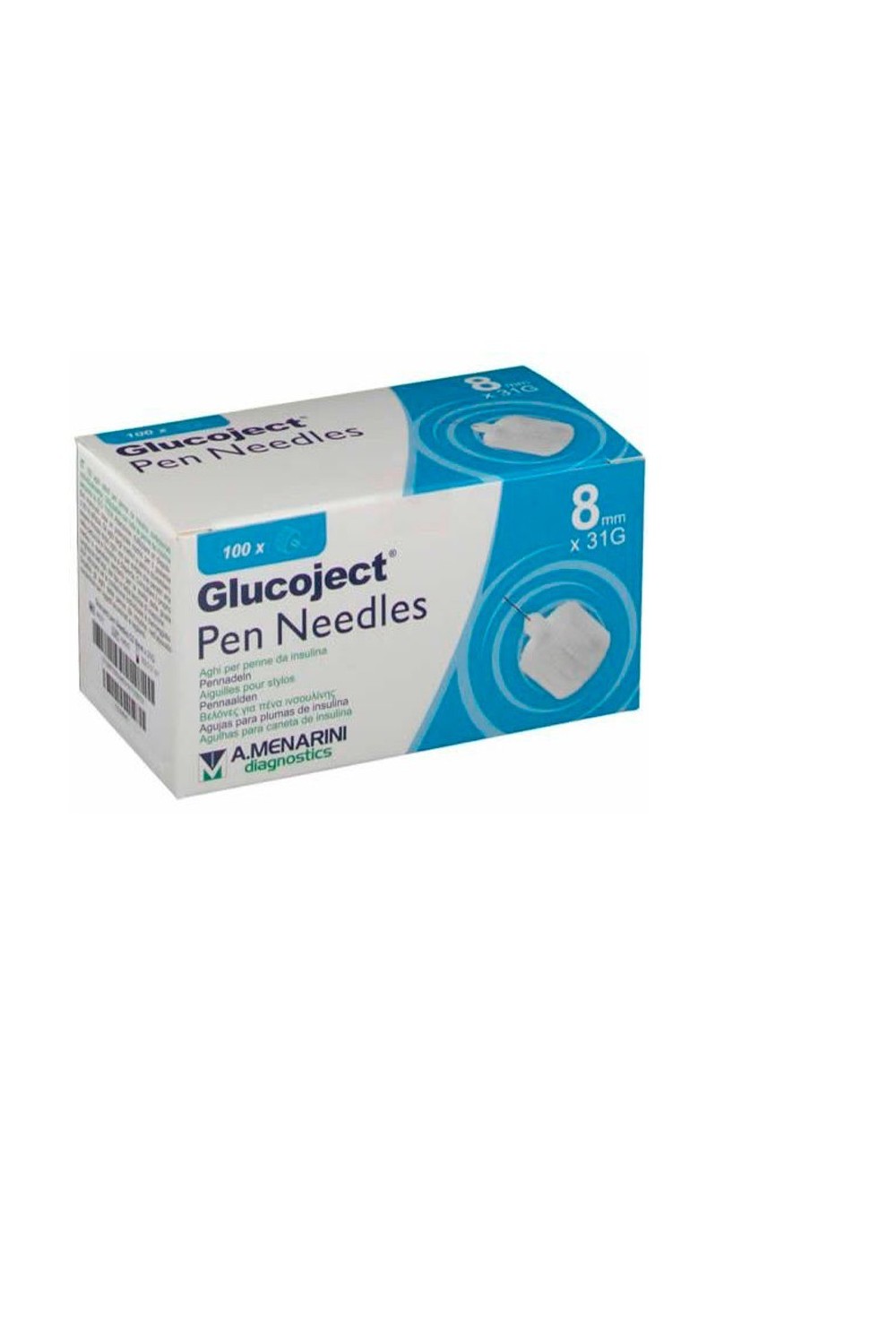 Menarini Glucoject Insulin Needle 31gx8mm 100 Uds