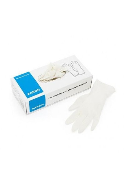 Guantes De Latex Talla Pequeña 100 Unidades Aaron