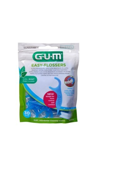 Gum Sunstar Easy Flossers Cool Mint Vit-E Fluor 30 Units