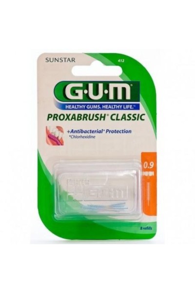 Proxabrush Classic Cepillo Interdental Con Clorhexidina 0,9 Mm 8 Unidades Gum