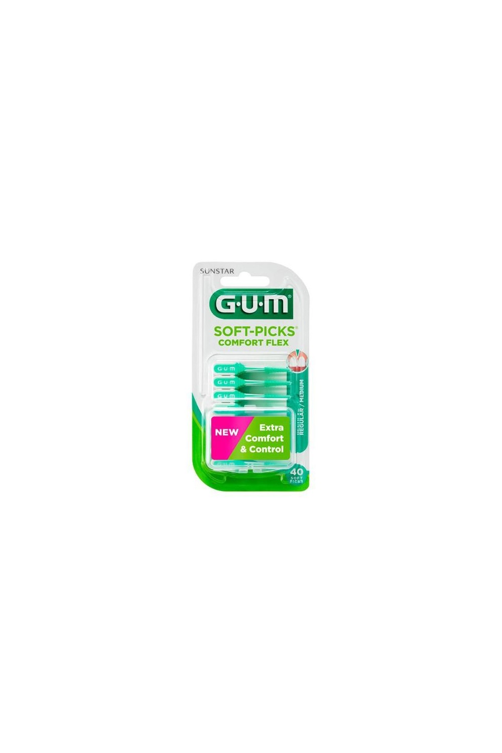 Gum Soft Picks Comfort Flex Reg Mint 40u