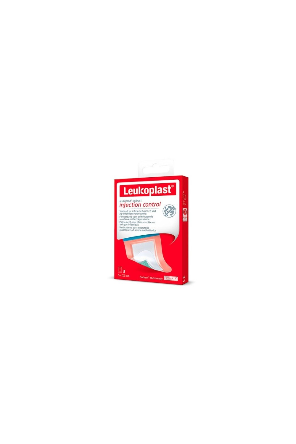 BSN MEDICAL - Leukomed Sorbact Dressing 5x7,2cm 3 Units