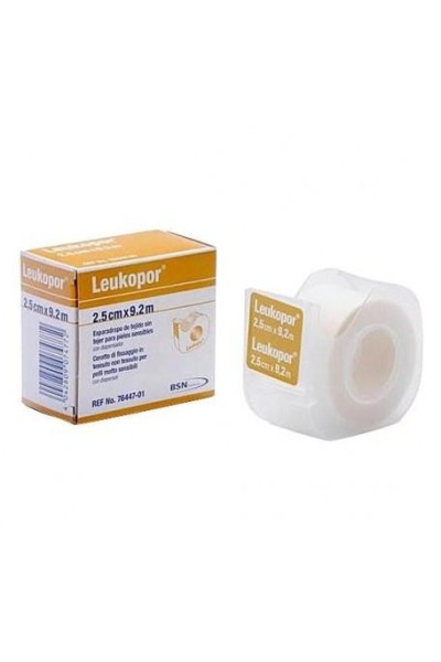 Leukopor Esparadrapo De Tejido Pieles Sensibles 9,2 M X 2,5 Cm 1 Unidad Bsn Medical