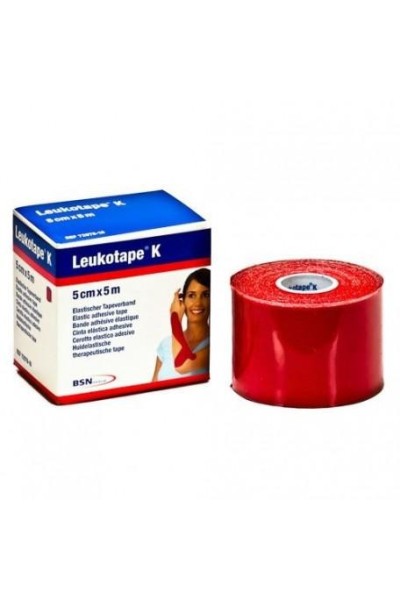 Leukotape K Venda Elástica Adhesiva Color Rojo 5 Cm X 5 M Bsn Medical