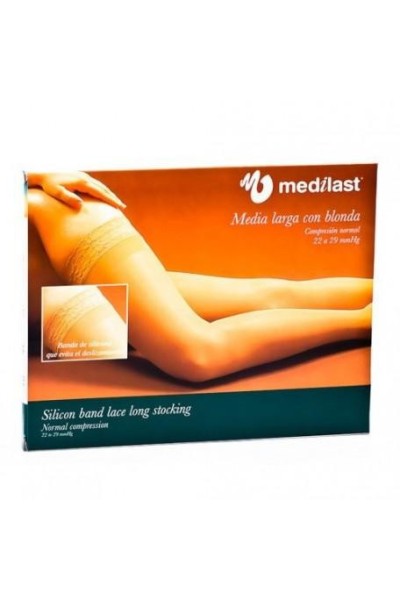 Media Medilast Larga Blonda Beige T-g