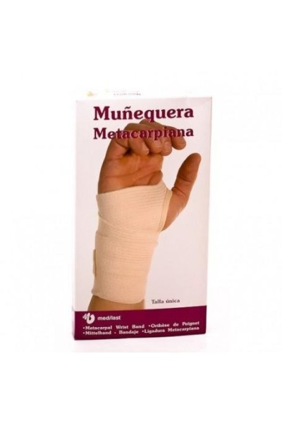 Muñequera Medilast Metacarpiana De Velcro Blanca