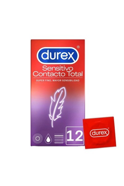 Durex Sensitivo Contacto Total 12 Preservativos