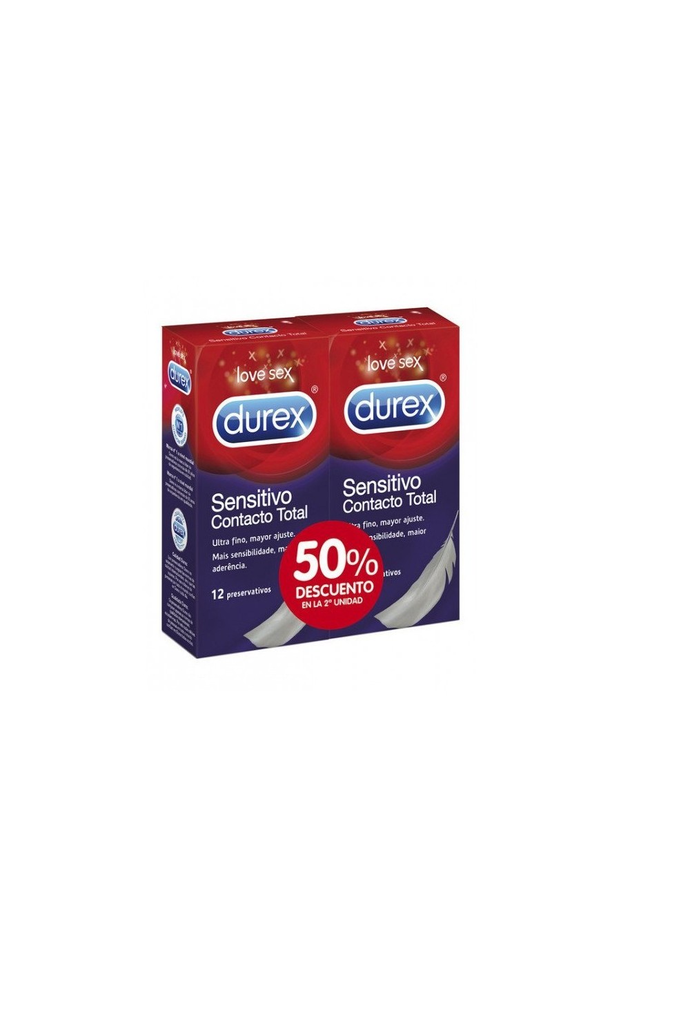 Durex Sensitivo Contacto Condoms 2x12Unidades