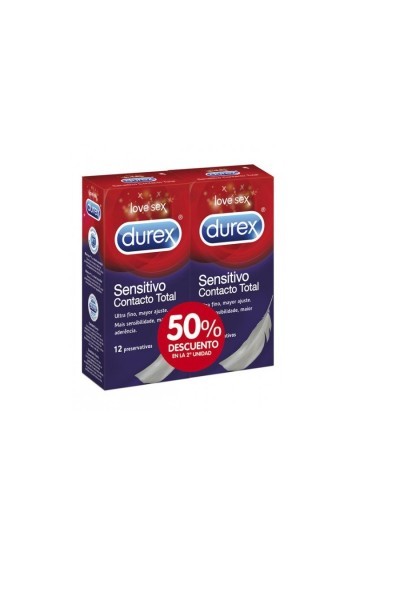 Durex Sensitivo Contacto Condoms 2x12Unidades