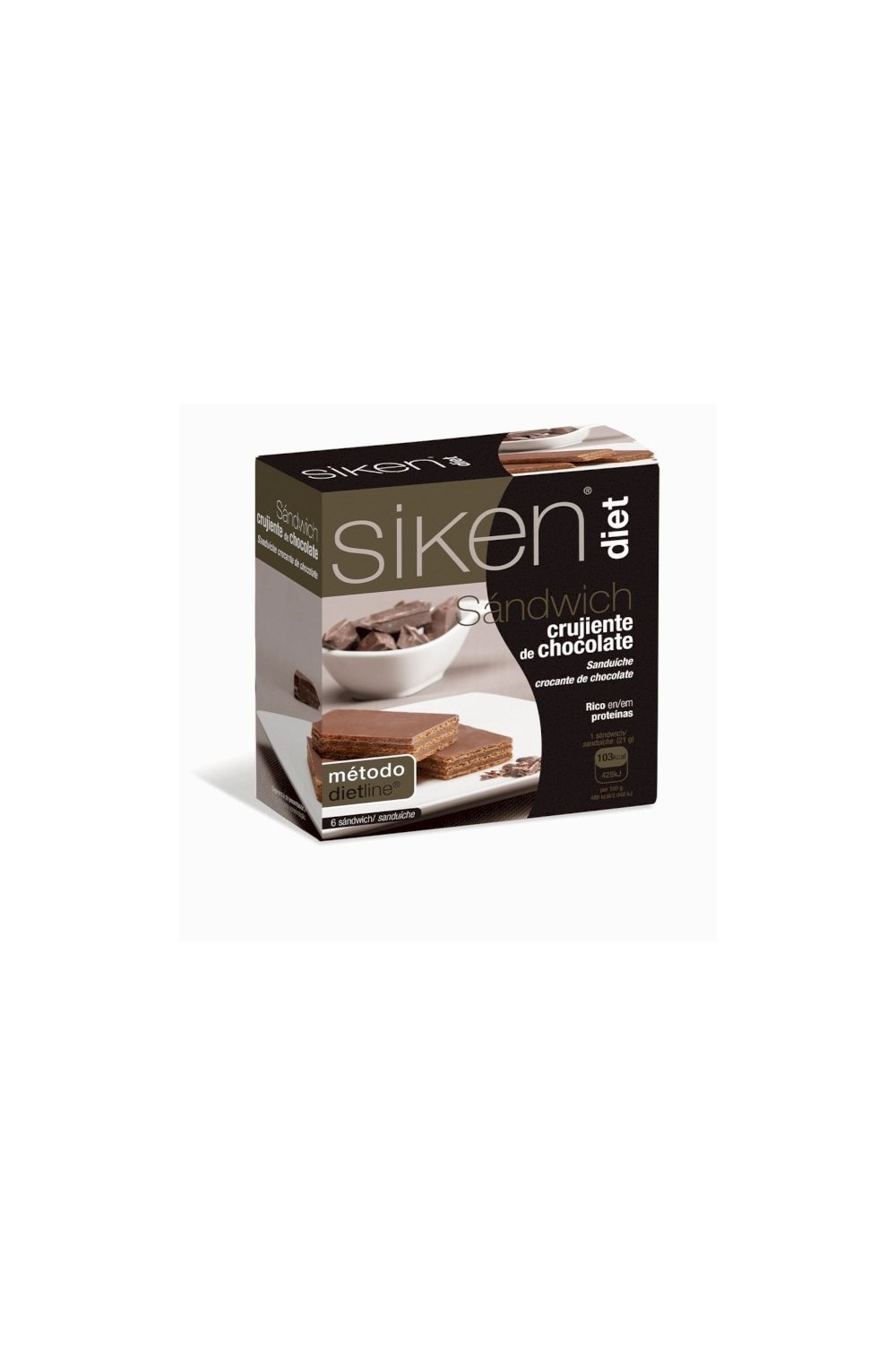 Siken Sikendiet Sandwich Chocolate 6uds