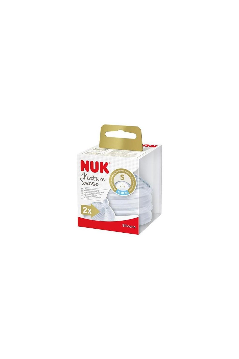 Nuk Nipple Nature Sense S 6-18 Months 2u