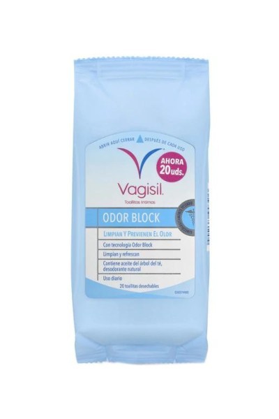 Vagisil Vaginesil Wipes Odor Block 10 Units