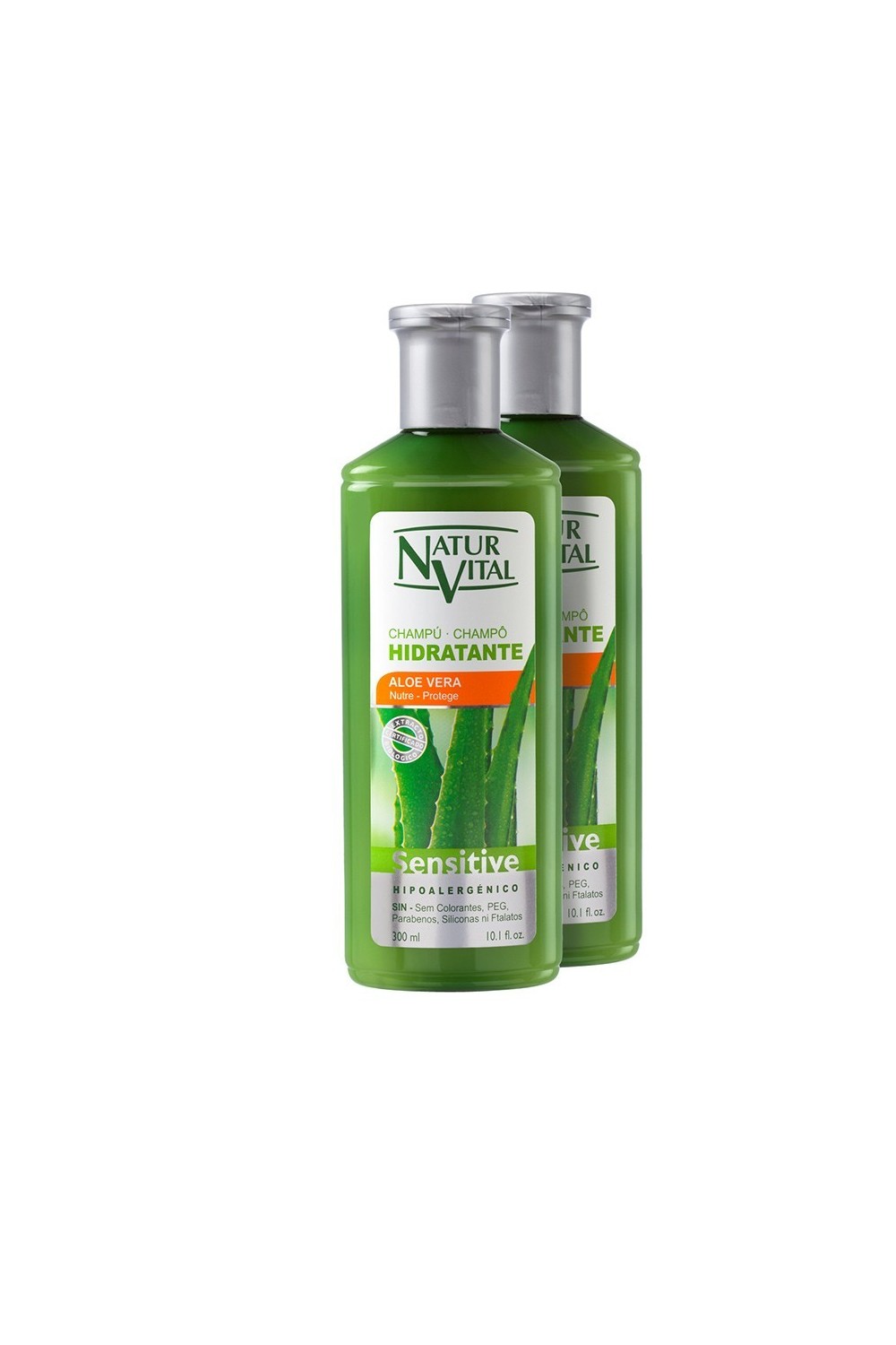 Naturvital Sensitive Aloe Vera Moisturizing Shampoo 2x300ml