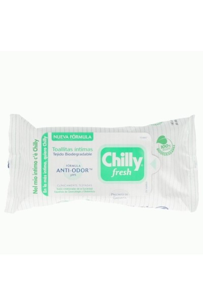 Chilly Toallitas Íntimas Formula Fresca Ph5 12 Unidades