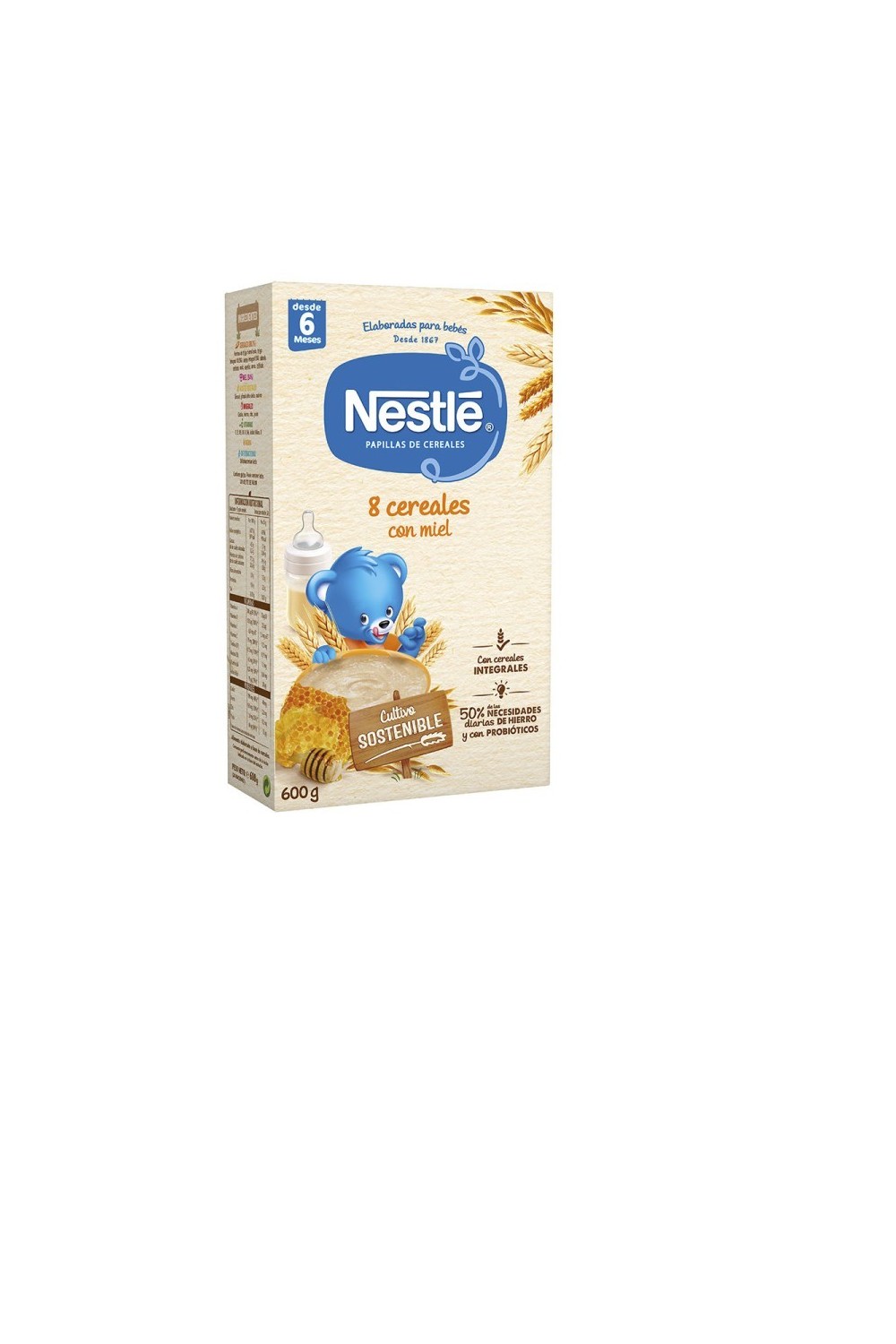 NESTLE - Nestlé Papilla 8 Cereals With Honey and Bífidus 600g