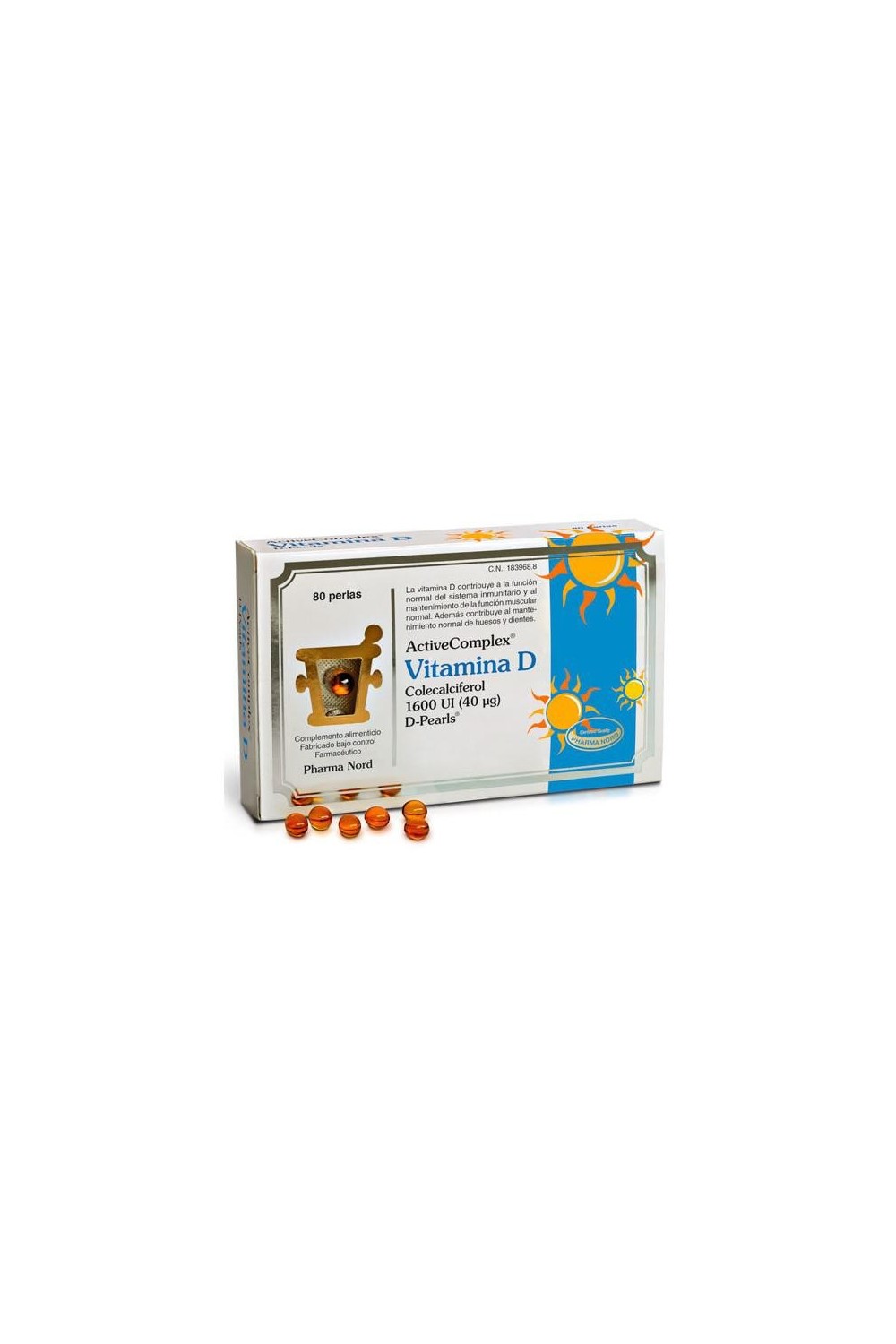 PHARMA NORD - Active Complex Vitamin D 1600UI. 80 Pearls