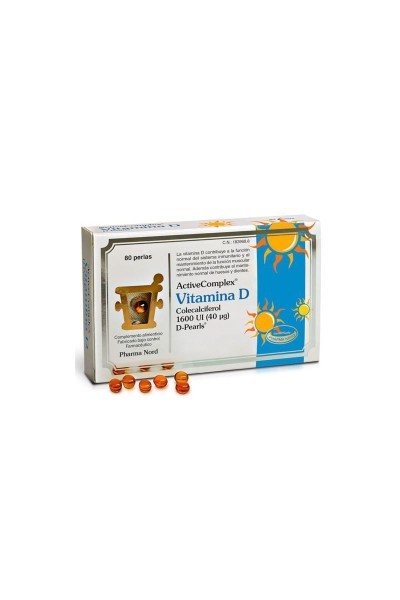 PHARMA NORD - Active Complex Vitamin D 1600UI. 80 Pearls