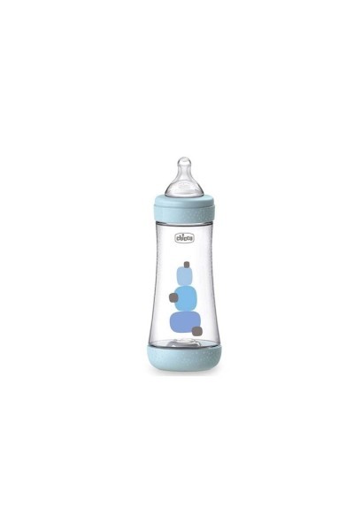 Chicco Bottle Perfect5 4M+300ml Blue Silicone