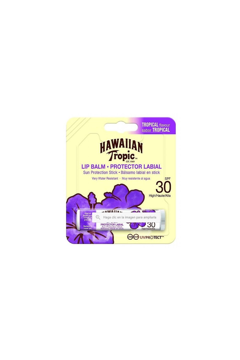 Hawaiian Tropic Lip Balm Sun Protection Stick Spf30 Water Resistant