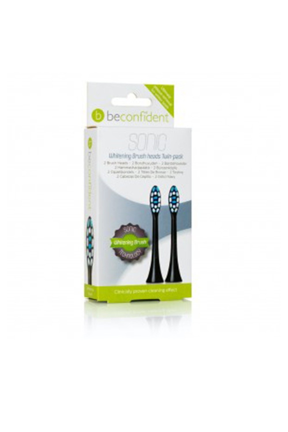 Beconfident Sonic Whitening Brush Heads Black 2 Units