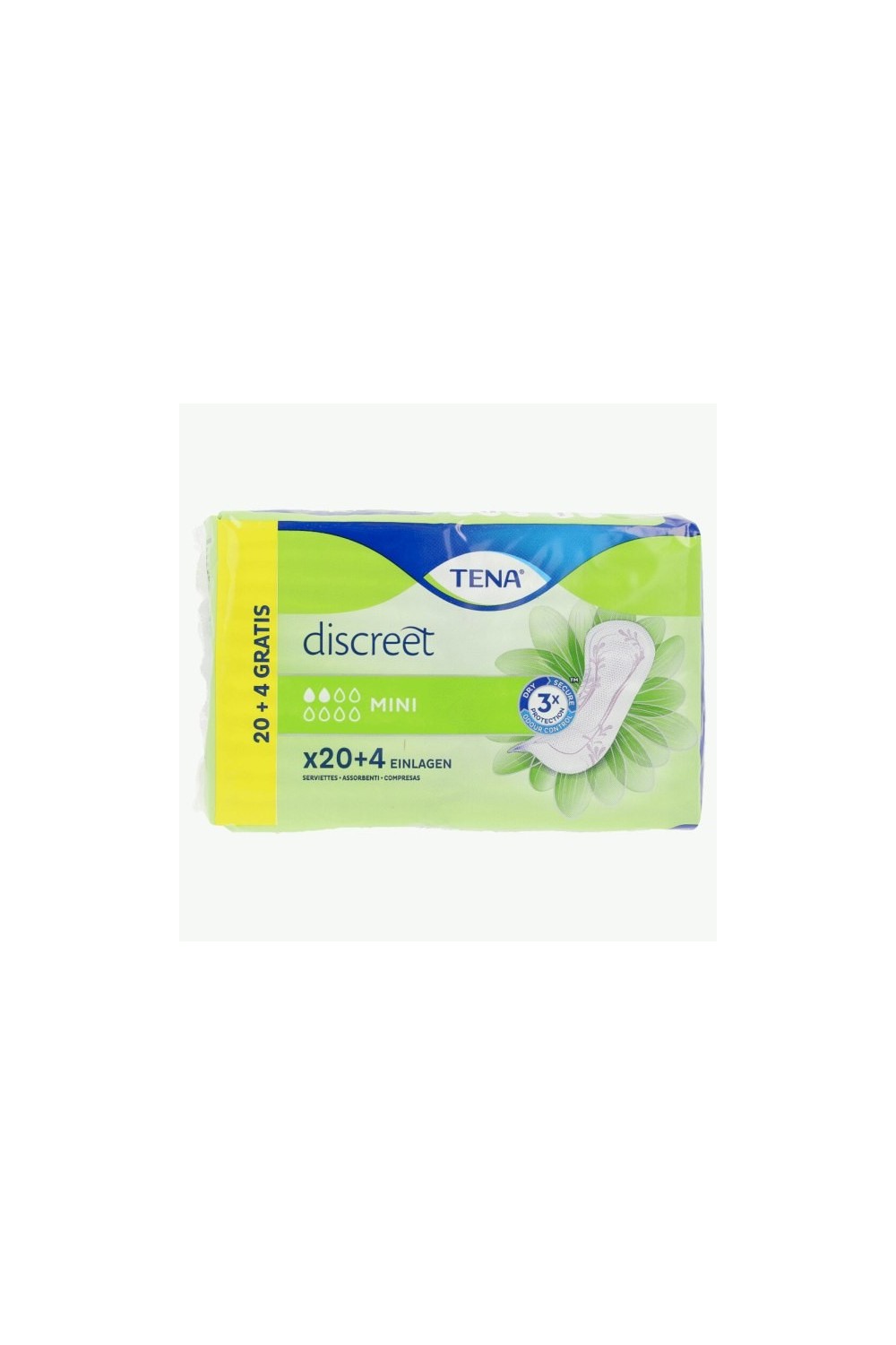 Tena Discreet Incontinence Sanitary Towel Mini 24 Units