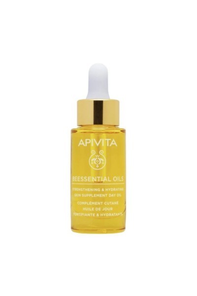Apivita Beessential Oils Day Oil Skin Supplement Strengthens & Moisturizes 15ml