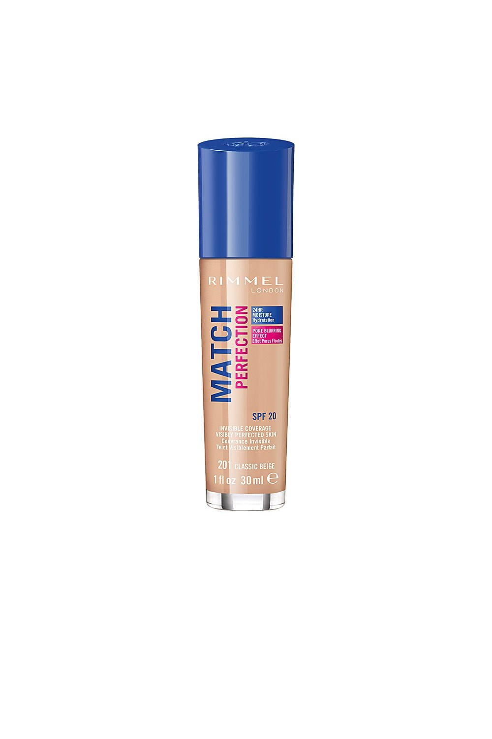 Rimmel London Match Perfection Foundation Spf20 201 Classic Beige 30ml