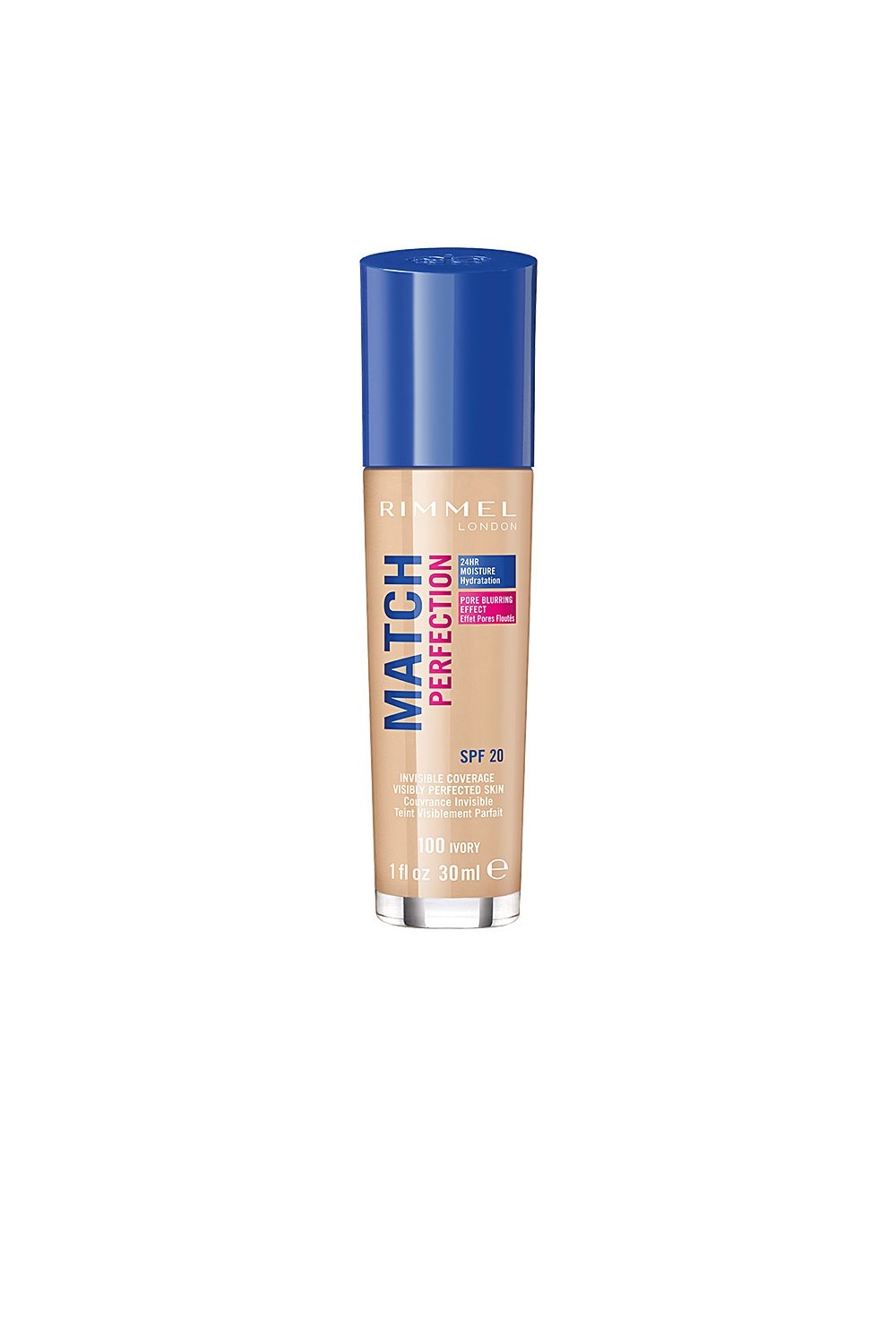 Rimmel London Match Perfection Foundation Spf20 100 Ivory 30ml