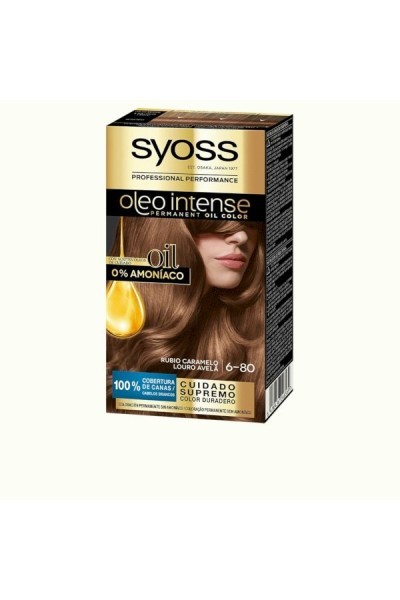 Syoss Oleo Intense Permanent Hair Color 6-80 Caramel Blonde