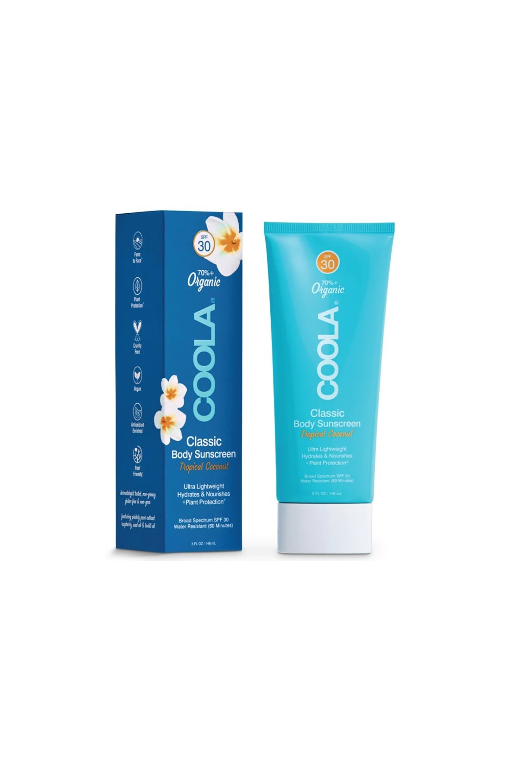 Coola Classic Body Organic Sunscreen Lotion Spf30 Tropical Coconut 148ml