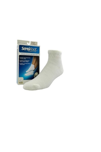 Jobst Sensifoot Diabetes Short Socks White T/S