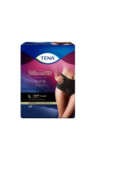 Tena Silhouette Tall Black Panty L 8U