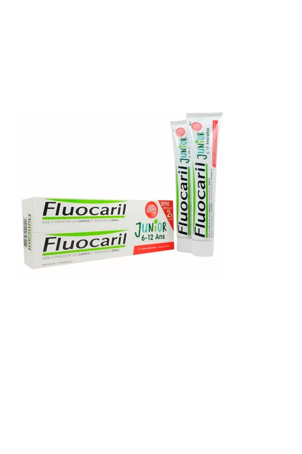 Fluocaril Junior Red Fruits Tooth Paste 2x75ml