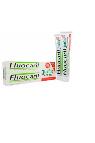 Fluocaril Junior Red Fruits Tooth Paste 2x75ml