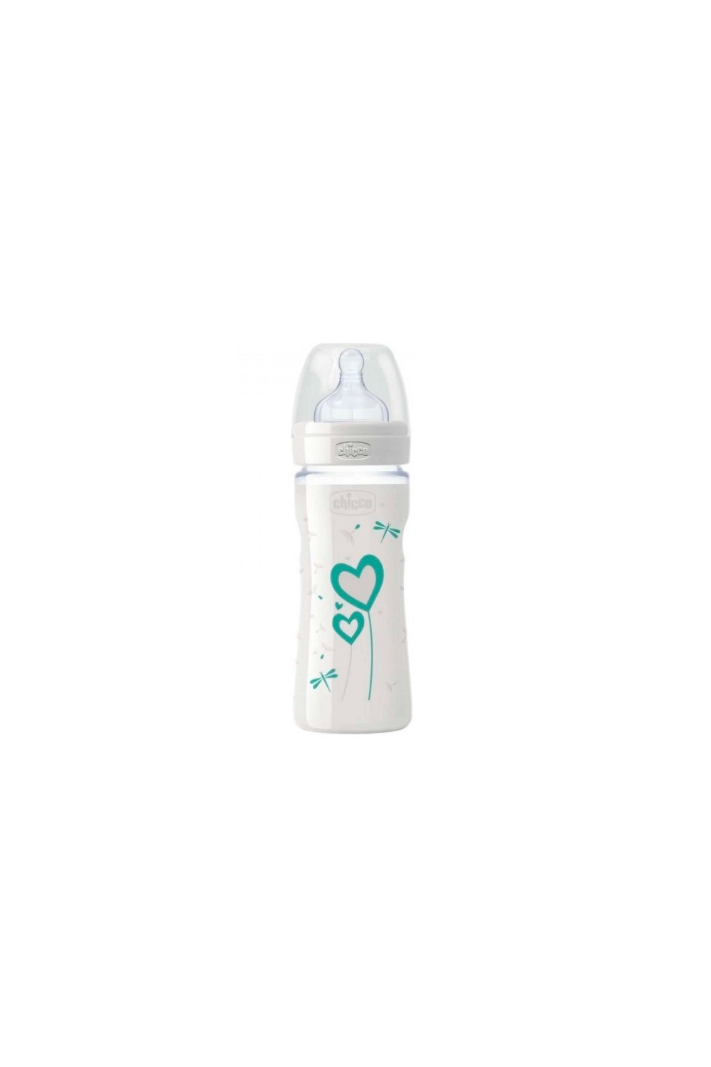 Chicco Nature Glass Bottle With Silicone Teat 0m 240ml