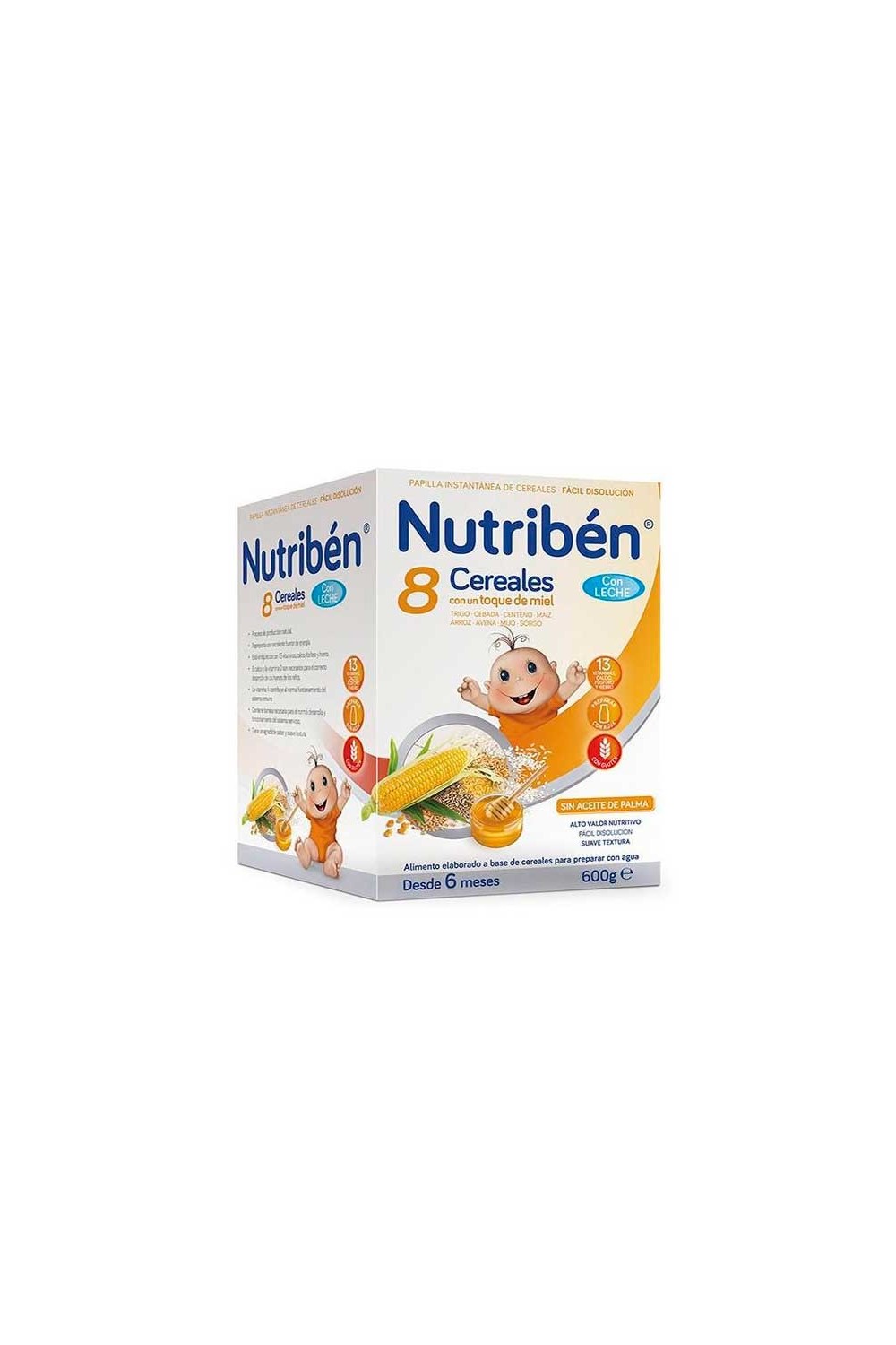 NUTRIBEN - Nutribén 8 Honey Cereals With Milk 600g