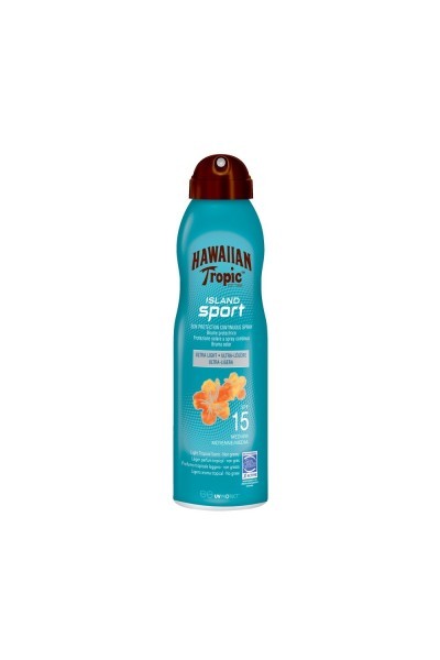 Hawaiian Tropic Island Sport Sun Protection Continuous Spray Ultra Light Spf15 220ml