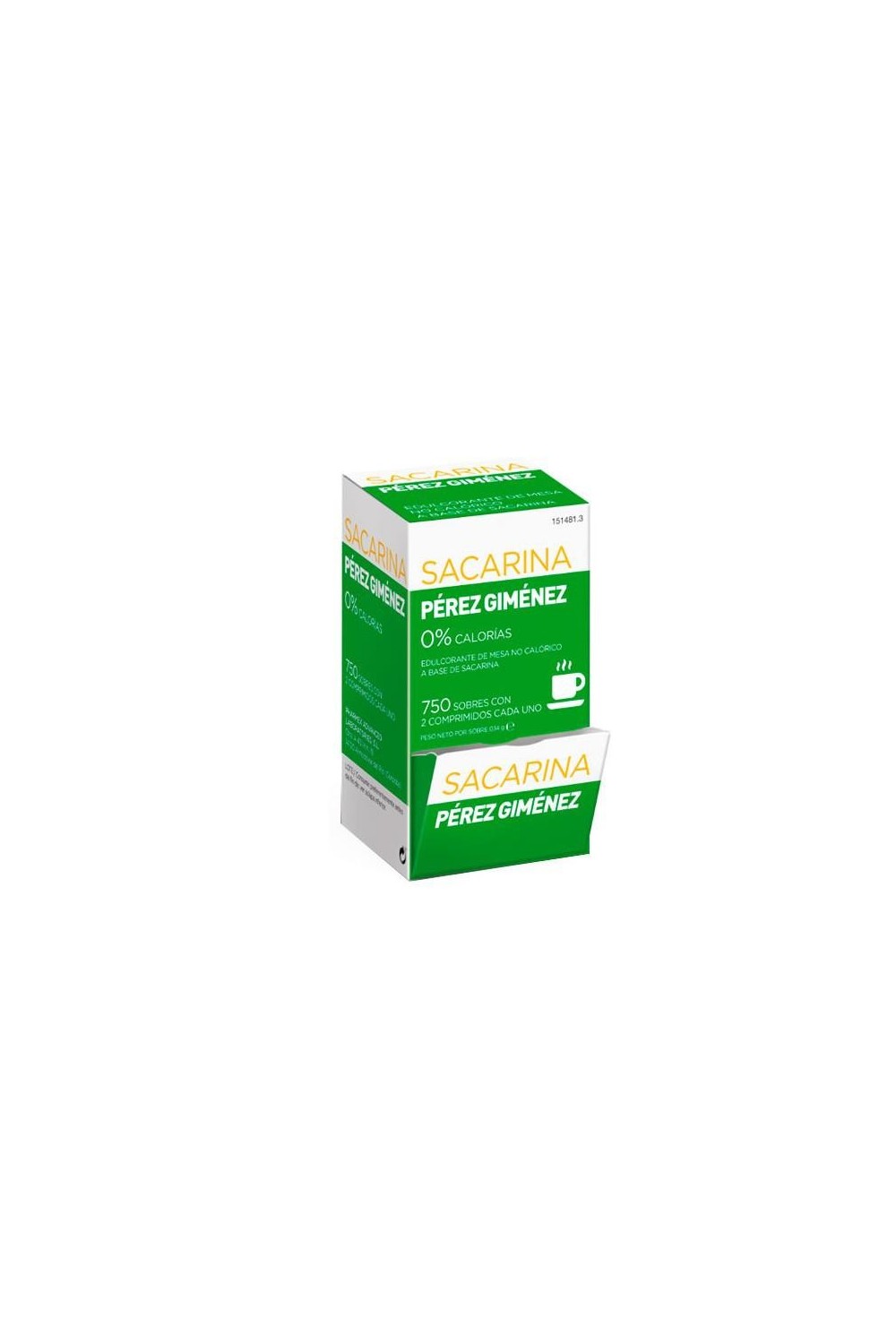 PHARMEX - Pérez Giménez Saccharin 750 Sachets 2 Tablets