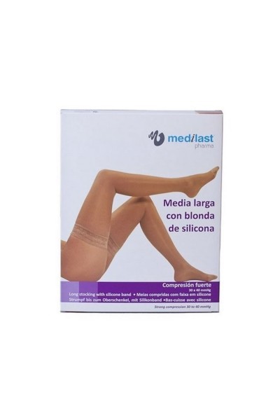 Medilast Long Stocking Blanc Blonda Grande R110