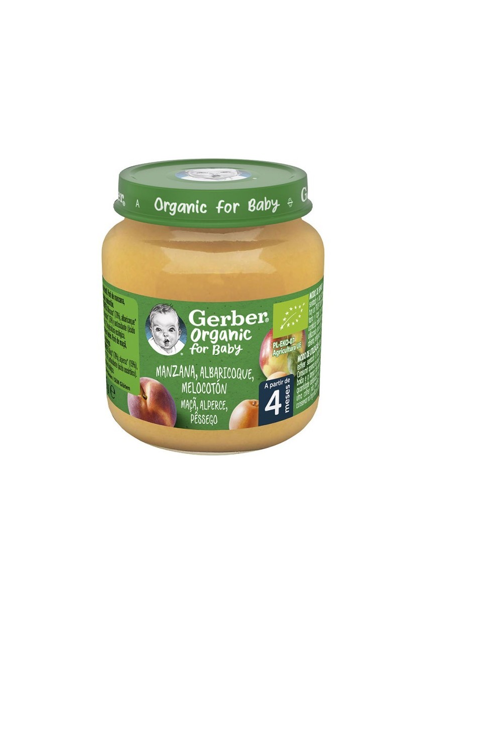 Gerber Organic Apple Apricot Peach 125g